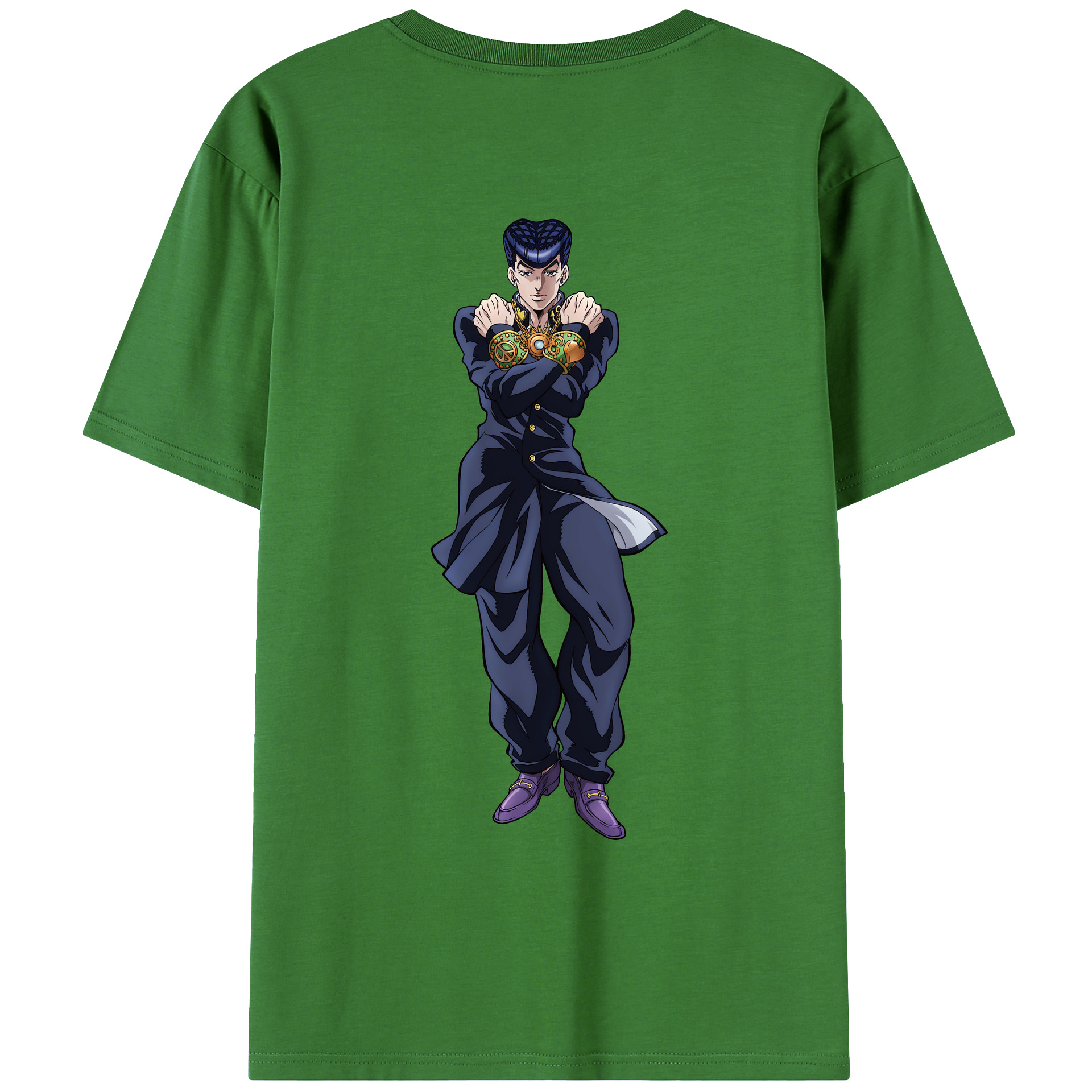 （画像用） ジョジョの奇妙な冒険 ひがしかた じょうすけ JoJo's Bizarre Adventure Higashikata Josuke レディース半袖Tシャツ(バックプリント)
